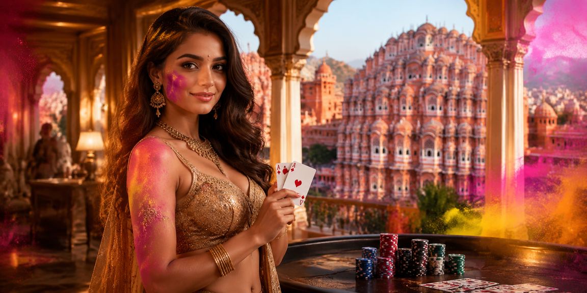 Mobile promo experience for poker and casino games in Jaipur near Hawa Mahal