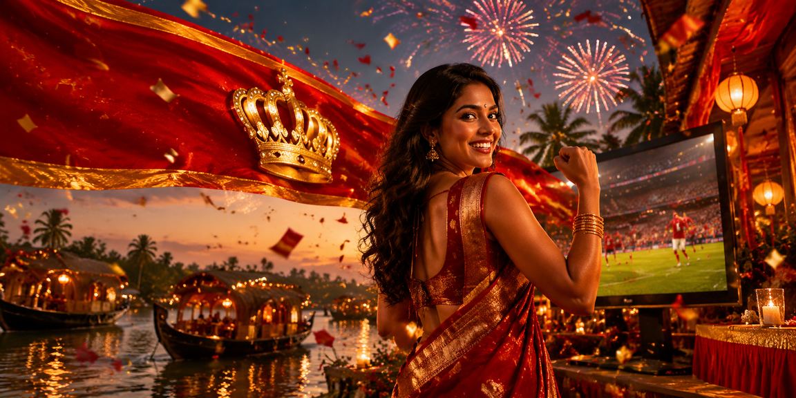 Relaxed player enjoying mobile casino games in Kerala backwaters